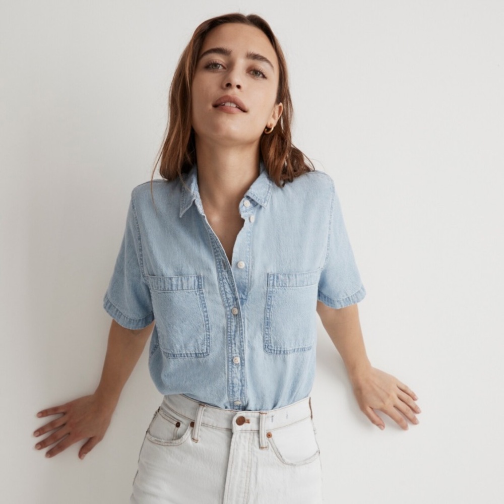 Madewell denim camp shirt
